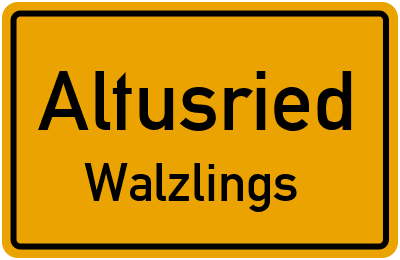 Ortsschild Altusried Walzlings