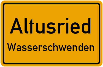 Straßenverzeichnis Altusried Wasserschwenden