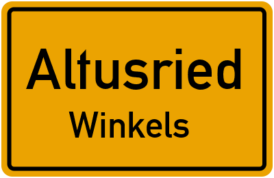 Ortsschild Altusried Winkels
