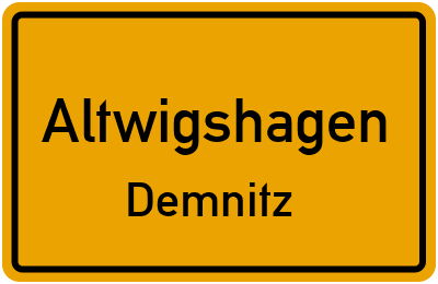 Straßenverzeichnis Altwigshagen Demnitz