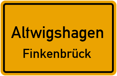Straßenverzeichnis Altwigshagen Finkenbrück