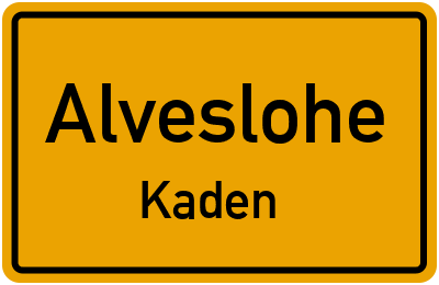 Straßenverzeichnis Alveslohe Kaden