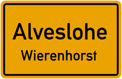 Straßenverzeichnis Alveslohe Wierenhorst