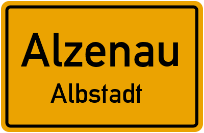 Ortsschild Alzenau Albstadt