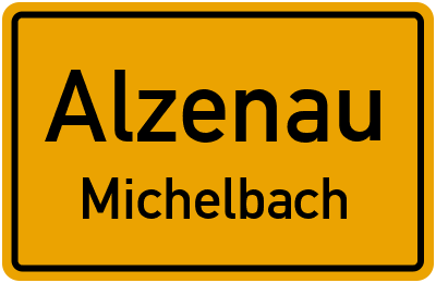 Ortsschild Alzenau Michelbach