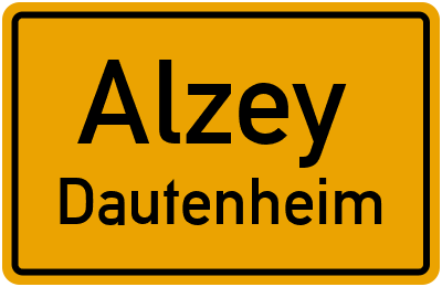 Straßenverzeichnis Alzey Dautenheim
