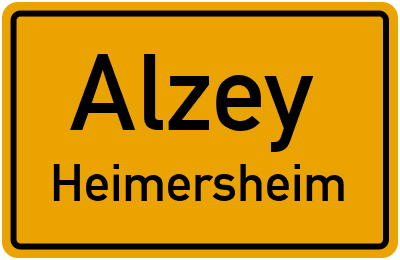 Straßenverzeichnis Alzey Heimersheim
