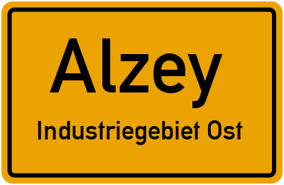 Straßenverzeichnis Alzey Industriegebiet Ost