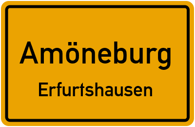 Ortsschild Amöneburg Erfurtshausen