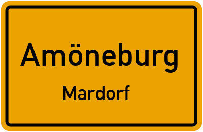 Ortsschild Amöneburg Mardorf