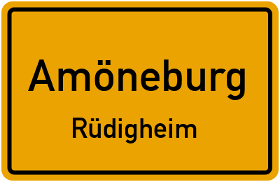 Ortsschild Amöneburg Rüdigheim