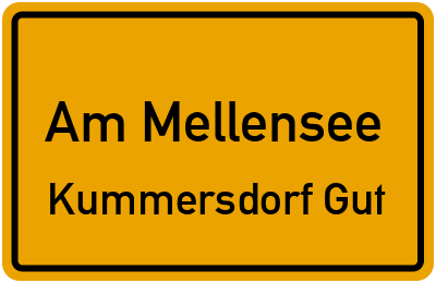 Ortsschild Am Mellensee Kummersdorf Gut