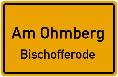 Straßenverzeichnis Am Ohmberg Bischofferode