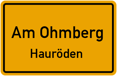 Straßenverzeichnis Am Ohmberg Hauröden