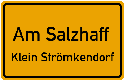 Straßenverzeichnis Am Salzhaff Klein Strömkendorf