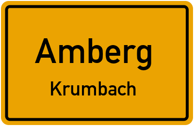 Ortsschild Amberg Krumbach
