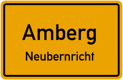 Straßenverzeichnis Amberg Neubernricht