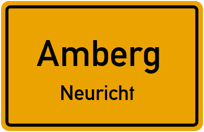 Straßenverzeichnis Amberg Neuricht