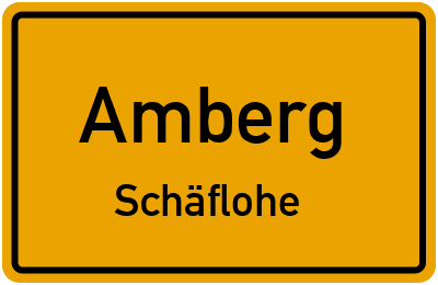 Ortsschild Amberg Schäflohe
