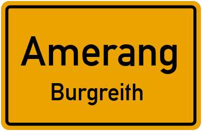Ortsschild Amerang Burgreith