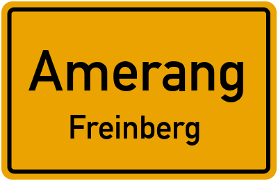Ortsschild Amerang Freinberg