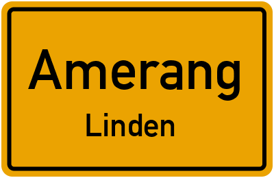 Ortsschild Amerang Linden