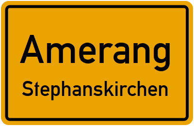 Ortsschild Amerang Stephanskirchen