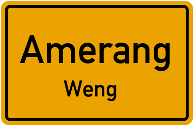 Ortsschild Amerang Weng