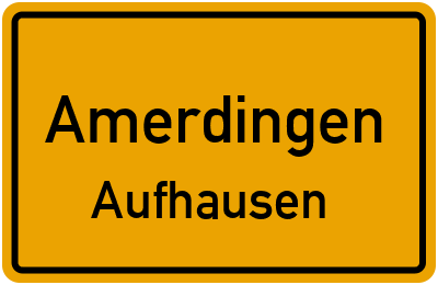 Straßenverzeichnis Amerdingen Aufhausen