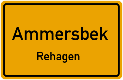 Ortsschild Ammersbek Rehagen