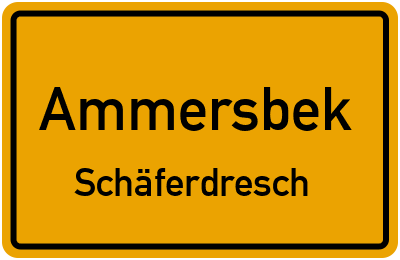 Ortsschild Ammersbek Schäferdresch