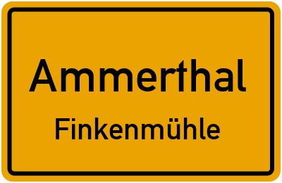 Straßenverzeichnis Ammerthal Finkenmühle