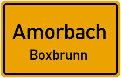 Straßenverzeichnis Amorbach Boxbrunn