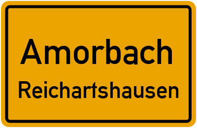 Ortsschild Amorbach Reichartshausen