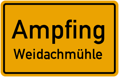 Straßenverzeichnis Ampfing Weidachmühle