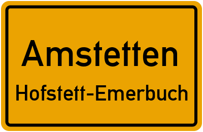 Straßenverzeichnis Amstetten Hofstett-Emerbuch