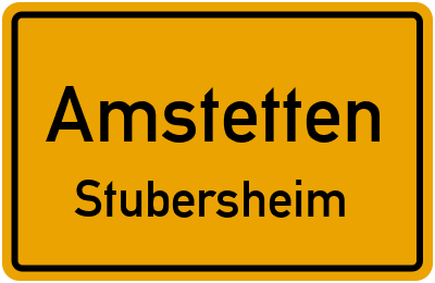 Ortsschild Amstetten Stubersheim