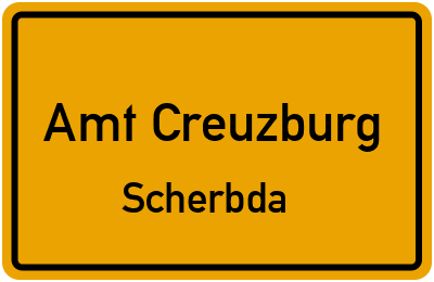 Straßenverzeichnis Amt Creuzburg Scherbda