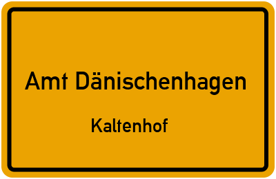 Straßenverzeichnis Amt Dänischenhagen Kaltenhof