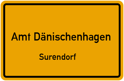 Straßenverzeichnis Amt Dänischenhagen Surendorf