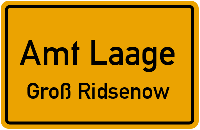 Straßenverzeichnis Amt Laage Groß Ridsenow