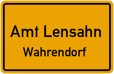 Straßenverzeichnis Amt Lensahn Wahrendorf