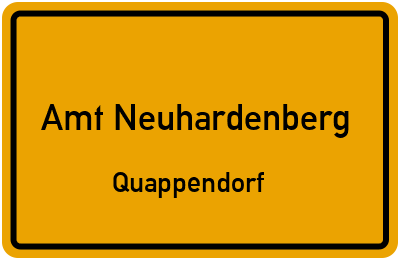 Straßenverzeichnis Amt Neuhardenberg Quappendorf