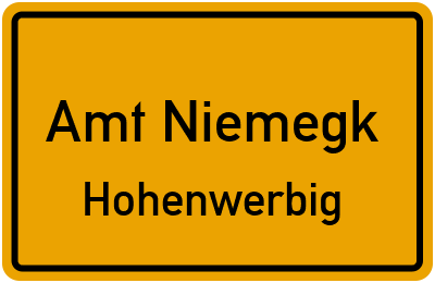 Straßenverzeichnis Amt Niemegk Hohenwerbig