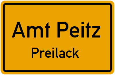 Straßenverzeichnis Amt Peitz Preilack