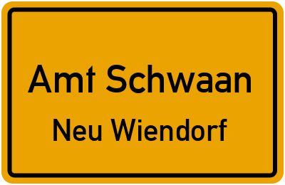 Straßenverzeichnis Amt Schwaan Neu Wiendorf