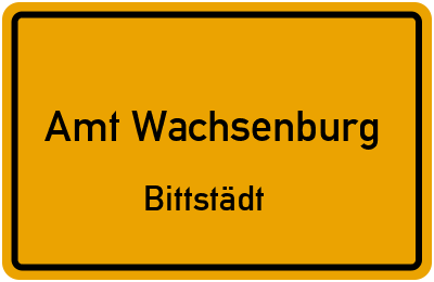 Straßenverzeichnis Amt Wachsenburg Bittstädt