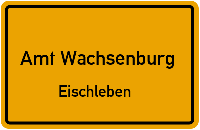 Straßenverzeichnis Amt Wachsenburg Eischleben