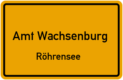 Straßenverzeichnis Amt Wachsenburg Röhrensee
