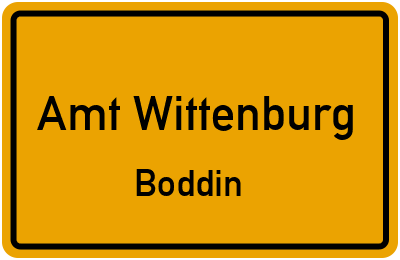 Straßenverzeichnis Amt Wittenburg Boddin